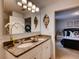 Double vanity bathroom with granite countertop at 6102 Galloping Dr, Apopka, FL 32712