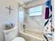 Updated bathroom with marble bathtub surround and shower at 944 Torrey Pine Dr, Winter Springs, FL 32708