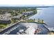 Aerial view of a waterfront community and marina at 225 W Seminole Blvd # 512, Sanford, FL 32771
