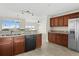 Modern kitchen with granite countertops and stainless steel appliances at 225 W Seminole Blvd # 512, Sanford, FL 32771