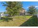 Spacious fenced backyard with play area, swing set, and trees at 2731 Flintlock Ave, Clermont, FL 34711