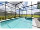 Inviting screened pool with spa and lush landscaping at 1671 Kona Ln, Davenport, FL 33897