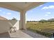 Covered balcony with golf course view at 1239 Radiant St, Reunion, FL 34747