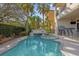 Relaxing pool and spa area with lush landscaping at 1239 Radiant St, Reunion, FL 34747
