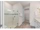 Walk-in shower with glass enclosure and tile at 2326 Daisy Tree Rd, St Cloud, FL 34771