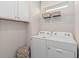 White laundry appliances and ample storage at 2326 Daisy Tree Rd, St Cloud, FL 34771