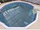 Octagonal swimming pool with a screened enclosure at 3563 S Saint Lucie Dr, Casselberry, FL 32707