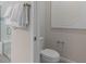 Small bathroom with toilet and decorative wall art at 6330 Dew Drop Loop, Saint Cloud, FL 34771