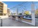 Outdoor bar area with seating on the pool deck at 151 E Washington St # 201, Orlando, FL 32801