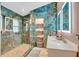 Elegant bathroom with a walk-in shower and dual vanity at 45 Sackett Rd, Debary, FL 32713
