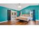 Bright bedroom with sliding glass doors leading to patio at 45 Sackett Rd, Debary, FL 32713
