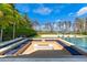 Luxury pool and fire pit with sand volleyball court at 9343 Tibet Pointe Cir, Windermere, FL 34786
