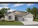 Two-story house with gray siding, two-car garage, and landscaping at 14279 Crest Palm Ave, Windermere, FL 34786