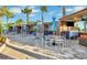 Private cabanas with TVs and comfortable seating at 4190 Lana Ave, Davenport, FL 33897