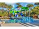 Resort-style pool with waterslides, lush landscaping, and a relaxing atmosphere at 4190 Lana Ave, Davenport, FL 33897