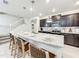 Modern kitchen with dark brown cabinets and granite countertops at 4190 Lana Ave, Davenport, FL 33897
