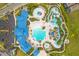 Resort-style pool with water features and clubhouse at 826 Paradise Dr, Davenport, FL 33897