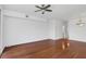 Spacious living room with polished wood floors and ceiling fan at 234 N Glenwood Ave # 4, Orlando, FL 32803