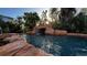Relaxing pool and waterfall feature at 2904 S Peninsula Dr, Daytona Beach Shores, FL 32118