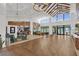 Clubhouse interior with high ceilings, wood floors, and comfortable seating at 6535 Shimmering Shores Ln, St Cloud, FL 34771