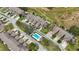 Aerial view of townhome community and pool at 707 Carpenters Way # 45, Lakeland, FL 33809