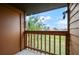 Private balcony overlooking a scenic green space at 707 Carpenters Way # 45, Lakeland, FL 33809