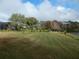 Spacious, sloping backyard with a lake view and various trees and plants at 915 Ekana Green Ct, Oviedo, FL 32765