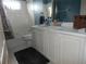 Clean bathroom with white vanity, shower/tub combo, and tile floors at 915 Ekana Green Ct, Oviedo, FL 32765