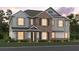 Two-story home with gray siding, stone accents, and a welcoming front porch at 977 Hawksnest Pt, Oviedo, FL 32765