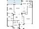 First-floor plan showcasing the layout of the main living areas, kitchen, and owner's suite at 987 Hawksnest Pt, Oviedo, FL 32765