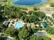 Resort-style pool, amphitheater, and lush landscaping at 430 Dagama Dr, Clermont, FL 34715