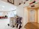 Bright kitchen with white cabinets, and a breakfast nook at 3965 Journey Ct, Casselberry, FL 32707