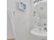Clean bathroom with a single sink, oval mirror, and white vanity at 4783 Cumbrian Lakes Dr, Kissimmee, FL 34746