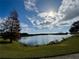 Scenic lake view with mature trees and blue skies at 3300 Whitestone Cir # 306, Kissimmee, FL 34741