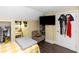 Another view of the bedroom highlighting the closet and hanging storage at 1413 Dorothy Ave, Haines City, FL 33844