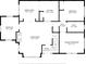 First floor plan with kitchen, dining, living, primary bedroom, and one bedroom at 1413 Dorothy Ave, Haines City, FL 33844