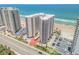 Aerial view of a high-rise condo on the coast at 2967 S Atlantic Ave # 504, Daytona Beach Shores, FL 32118