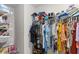 Walk-in closet filled with organized clothes, wire shelving, and storage at 839 Sun Burst Rd, Winter Haven, FL 33880