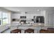 Modern kitchen featuring white shaker cabinets, granite countertops, stainless steel appliances, and ample natural light at 2765 Flushing Dr, Apopka, FL 32703