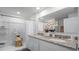 Modern main bathroom with double vanity sinks, and a walk-in shower at 2765 Flushing Dr, Apopka, FL 32703