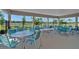 Covered cabana with tables and chairs overlooking the lake at 2765 Flushing Dr, Apopka, FL 32703