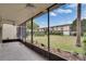 Spacious screened patio overlooking a grassy common area at 6030 Village Cir, Orlando, FL 32822
