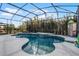 Private pool oasis featuring a screened enclosure and lush landscaping at 2213 Grantham Ave, Davenport, FL 33837