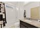Bathroom with granite vanity and shower/tub combo at 488 Sapphire Dr, Davenport, FL 33837