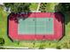 Top-down view of a well-maintained tennis court at 3528 Chapel Hill Blvd, Clermont, FL 34711