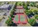 Aerial view of multiple tennis courts at 3528 Chapel Hill Blvd, Clermont, FL 34711