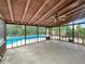 Relaxing screened lanai overlooking the refreshing blue swimming pool at 7008 Watseka Ave, Orlando, FL 32818