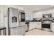 Modern kitchen with stainless steel appliances and granite countertops at 2377 Victoria Dr, Davenport, FL 33837