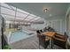 Relaxing screened-in pool area with patio furniture at 4250 Lana Ave, Davenport, FL 33897