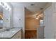 Bathroom with granite countertop and view of bedroom at 5436 Wood Crossing St, Orlando, FL 32811